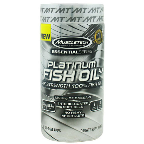 MuscleTech Platinum Fish Oil 4X Strength, 60 Soft Gel Caps