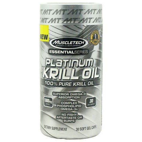 MuscleTech Platinum Krill Oil, 30 Soft Gel Caps