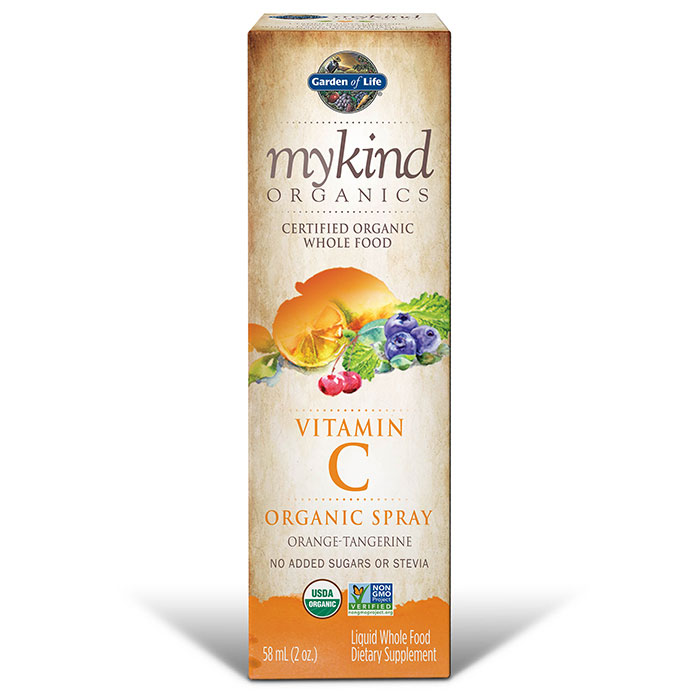 mykind Organics Amla Vitamin C Spray - Orange Tangerine, 2 oz, Garden of Life
