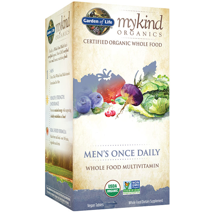 mykind Organics Men Once Daily, Whole Food Multivitamin, 30 Tablets, Garden of Life