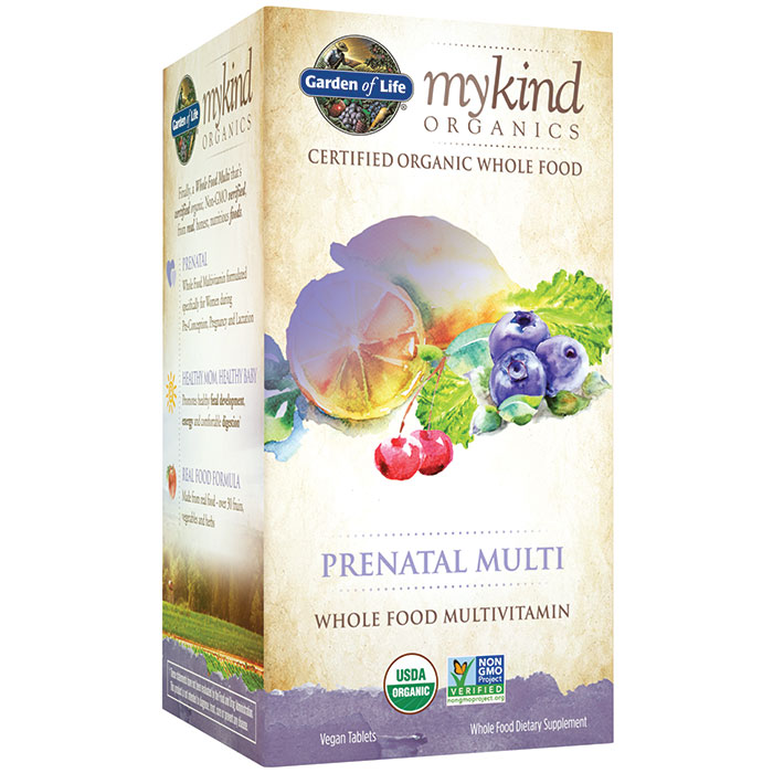 mykind Organics Prenatal Multi, Whole Food Multi-Vitamins, 90 Tablets, Garden of Life