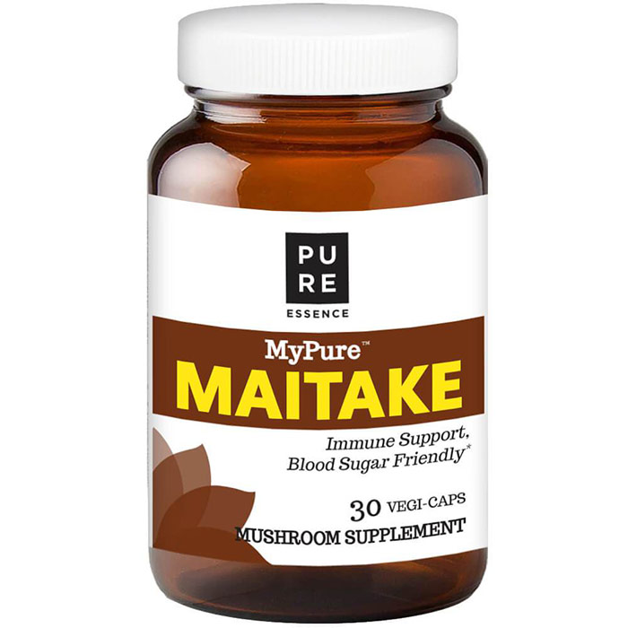 MyPure Maitake Mushroom Supplement, 30 Vegetarian Capsules, Pure Essence Labs