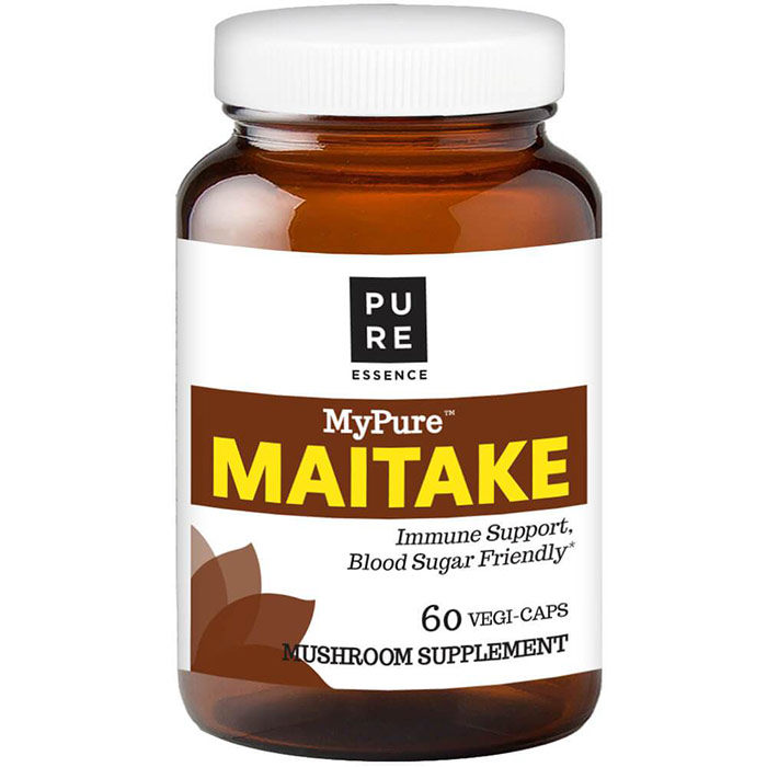 MyPure Maitake Mushroom Supplement, 60 Vegetarian Capsules, Pure Essence Labs