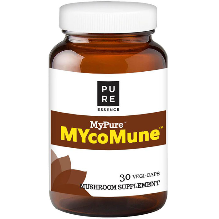 MyPure MYcoMune Mushroom Supplement, 30 Vegetarian Capsules, Pure Essence Labs