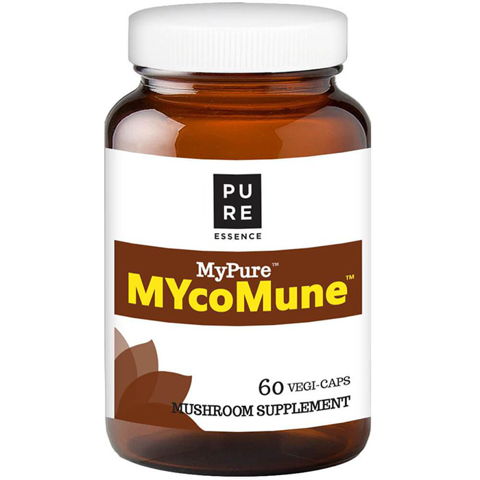MyPure MYcoMune Mushroom Supplement, 60 Vegetarian Capsules, Pure Essence Labs