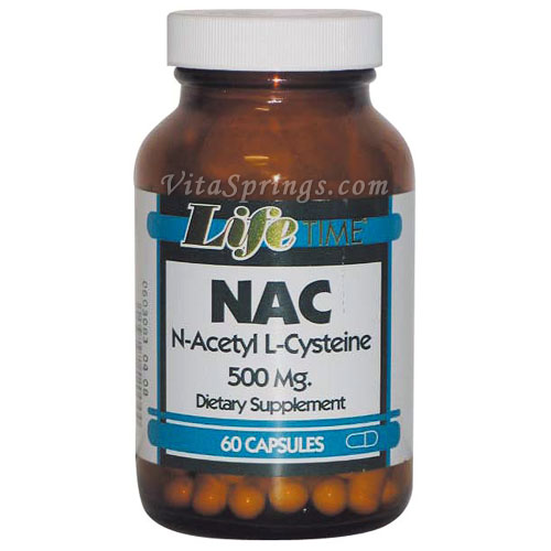 N-Acteyl L-Cysteine 500 mg, 60 Capsules, LifeTime