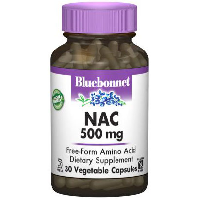 NAC 500 mg, 30 Vegetable Capsules, Bluebonnet Nutrition