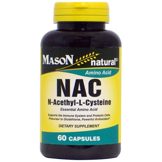 NAC N-Acethyl-L-Cysteine, 60 Capsules, Mason Natural