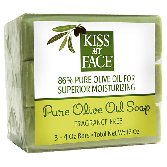 Naked Pure Olive Oil Bar Soap Value Pack, 3 pc, Kiss My Face