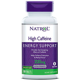 High Caffeine 200 mg, 100 Tablets, Natrol