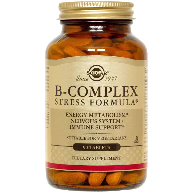 Natural B-Complex Stress Formula, 90 Tablets, Solgar