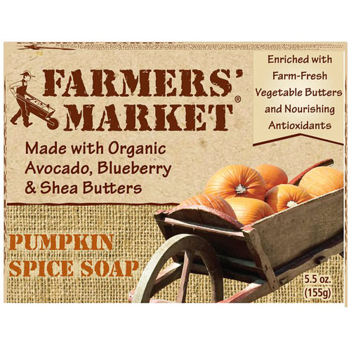 Farmers' Market Natural Bar Soap, Pumpkin Spice, 5.5 oz, Farmers' Market