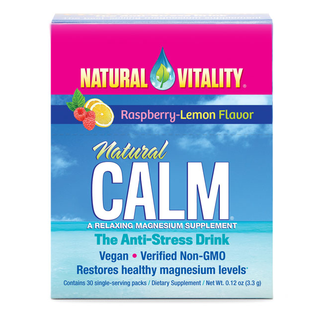 Natural Calm Single-Serving Packets - Raspberry Lemon, 30 Packs, Natural Vitality