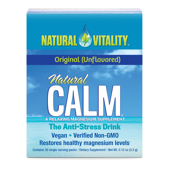Natural Calm Single-Serving Packets, Anti-Stress Drink Mix, 30 Packs, Natural Vitality