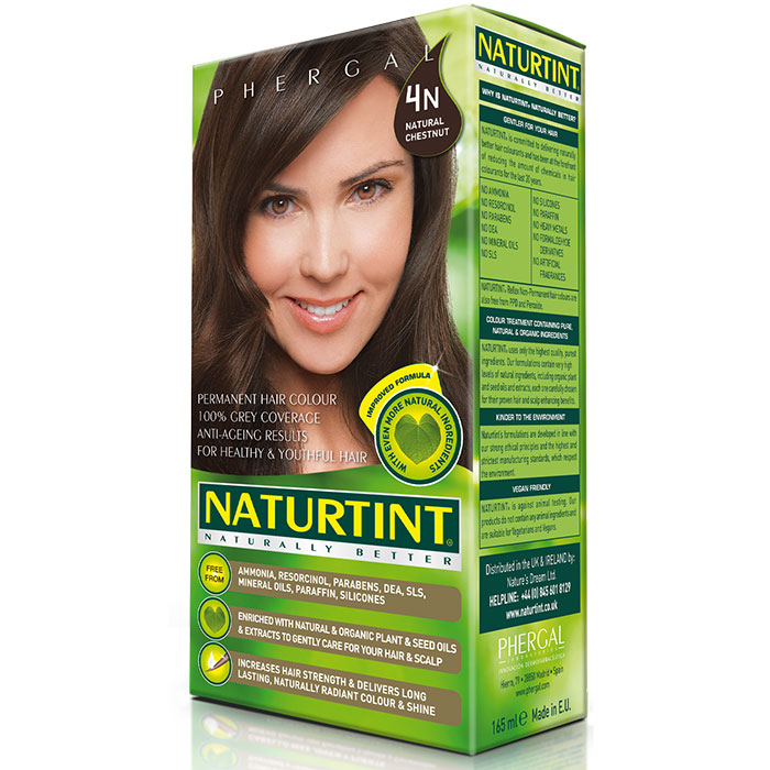 Permanent Hair Color, Natural Chestnut (4N), 5.6 oz, Naturtint