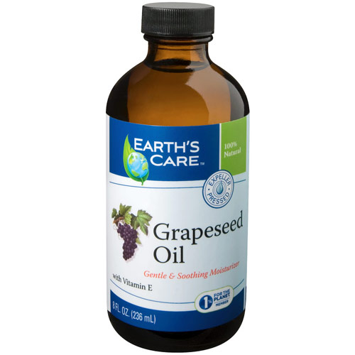 100% Natural Grapeseed Oil, 8 oz, Earths Care