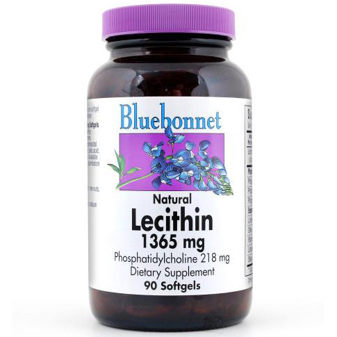 Natural Lecithin 1365 mg, 180 Softgels, Bluebonnet Nutrition