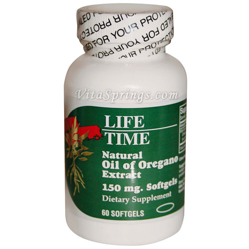 Natural Oil of Oregano 150 mg, 60 Softgels, LifeTime