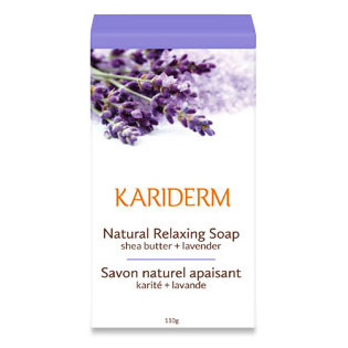 Natural Relaxing Soap, Shea Butter + Lavender, 110 g, Kariderm