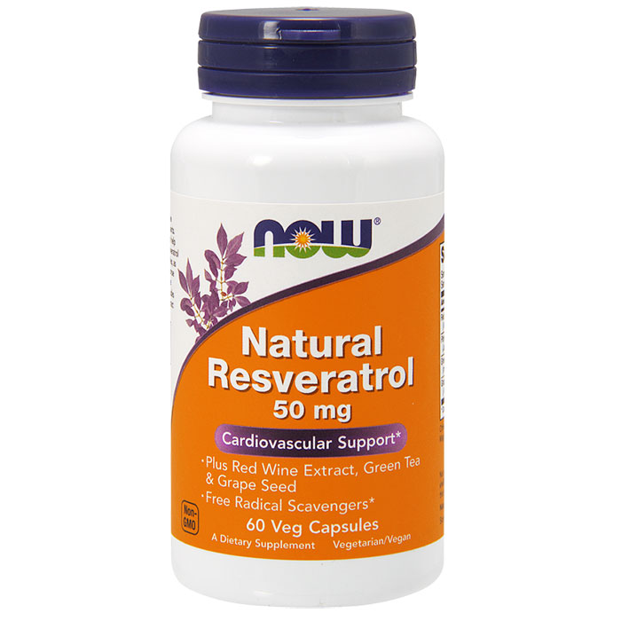 Natural Resveratrol Vegetarian, 60 Vcaps, NOW Foods