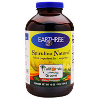 Natural Spirulina Powder 1 lb, Earthrise Nutritionals