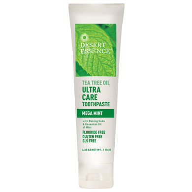 Natural Tea Tree Oil Ultra Care Toothpaste - Mega Mint, 6.25 oz, Desert Essence