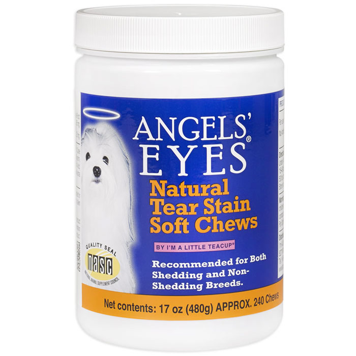 Natural Tear Stain Soft Chews for Dogs & Cats, Chicken Flavor, 120 Chews, Angels Eyes