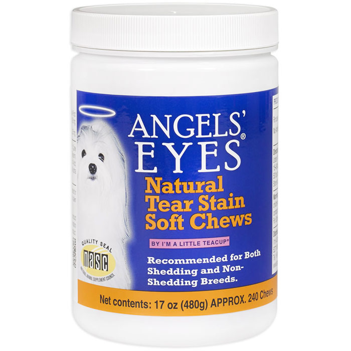 Natural Tear Stain Soft Chews for Pet, Chicken Flavor, 240 Chews, Angels Eyes