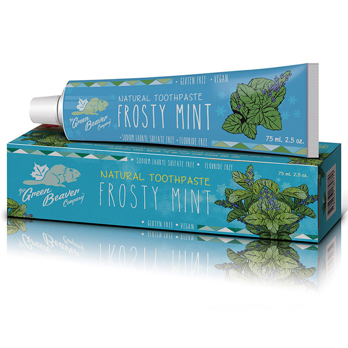 Natural Toothpaste - Frosty Mint, 2.5 oz, Green Beaver