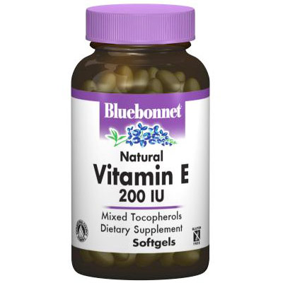 Natural Vitamin E 200 IU, 50 Softgels, Bluebonnet Nutrition