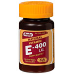 Natural Vitamin E 400 I.U., 100 Softgel Capsules, Watson Rugby