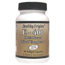 Natural Vitamin E-400IU, Mixed Tocopherols, 90 SoftGels, Healthy Origins