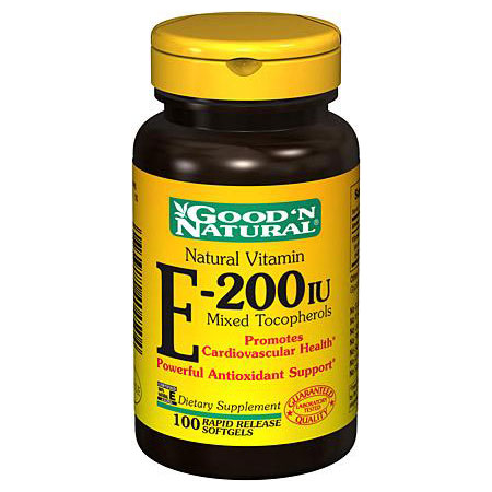 Good 'N Natural Natural Vitamin E Mixed E-200 IU, 100 Softgels, Good 'N Natural