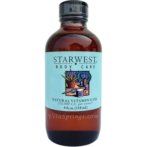 StarWest Botanicals Natural Vitamin E Oil, Topical Oil 4 oz, StarWest Botanicals