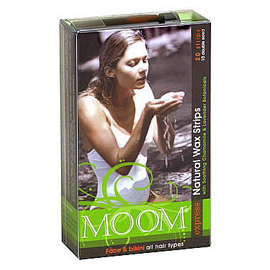 Natural Wax Strips for Face & Bikini, 20 Strips, MOOM