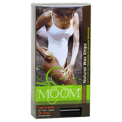 Natural Wax Strips for Legs & Body, 20 Strips, MOOM
