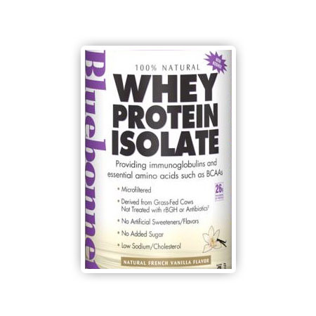 100% Natural Whey Protein Isolate Powder, Natural French Vanilla Flavor, 1.1 oz x 8 Packets, Bluebonnet Nutrition