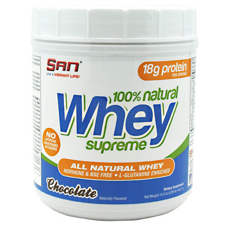 100% Natural Whey Supreme Powder, 1 lb, SAN Nutrition