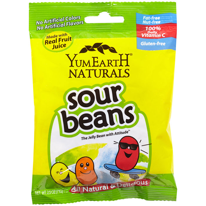 YummyEarth (Yummy Earth) YumEarth Naturals Sour Beans, 2.5 oz x 12 Pack, YummyEarth (Yummy Earth)