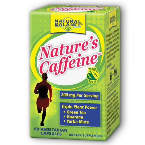 Natures Caffeine, 200 mg Plant-Sourced, 60 Vegetarian Capsules, Natural Balance