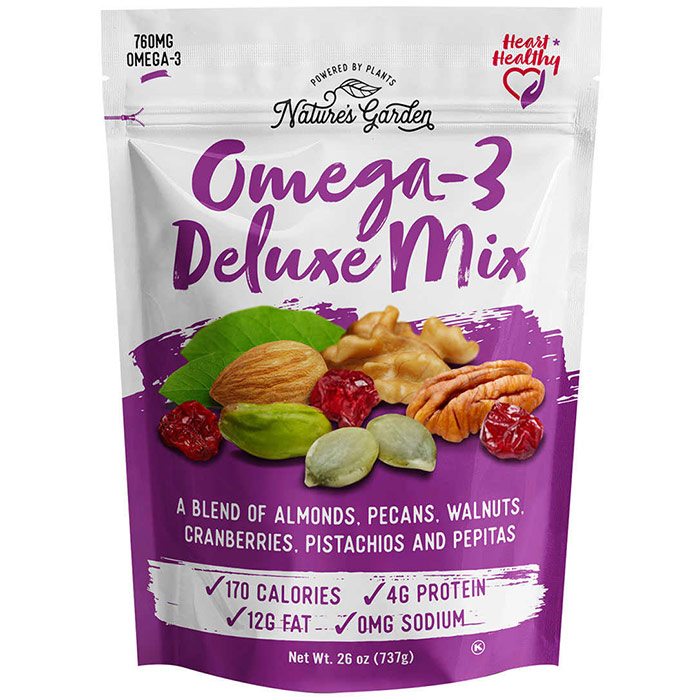 Natures Garden Omega-3 Deluxe Nut Mix, 26 oz (737 g)