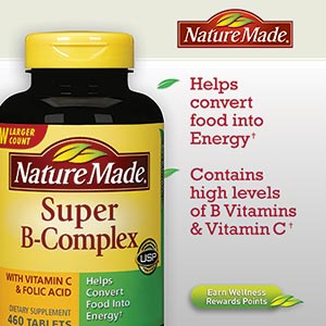 Nature Made Nature Made Super B-Complex with Vitamin C & Folic Acid, 460 Tablets