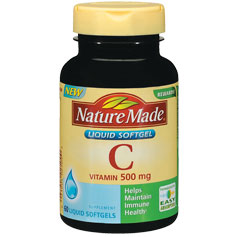 Nature Made Nature Made Vitamin C Liquid Softgel 500 mg, 180 Softgels