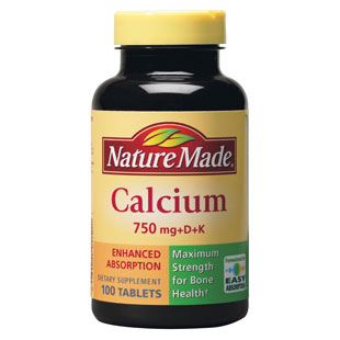 Nature Made Calcium 750 mg + D + K, 100 Tablets - CLICK HERE TO LEARN MORE
