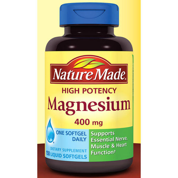 Nature Made Magnesium 400 mg, High Potency, 150 Liquid Softgels