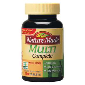 Nature Made Multi Complete Vitamins & Minerals, 130 Tablets