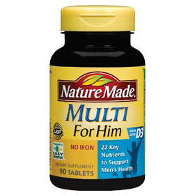 Nature Made Multi For Him, Multi Vitamins & Minerals for Men 90 Tablets