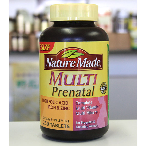Nature Made Multi Prenatal Multi Vitamins, 250 Tablets