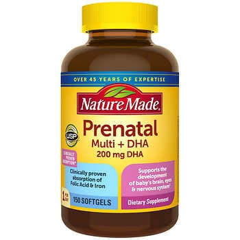 Nature Made Prenatal Multi Vitamins Plus DHA, 150 Liquid Softgels
