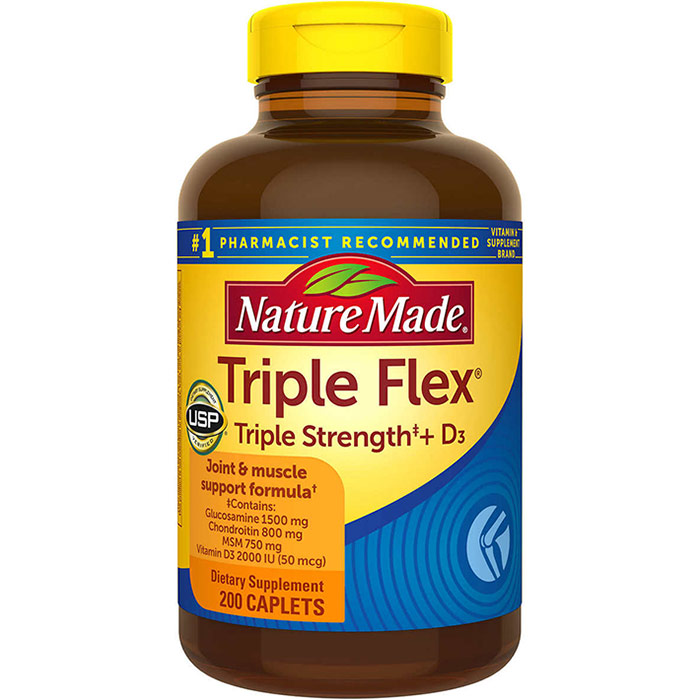 Nature Made TripleFlex (Triple Flex) Joint Care Formula Triple Strength, 200 Caplets